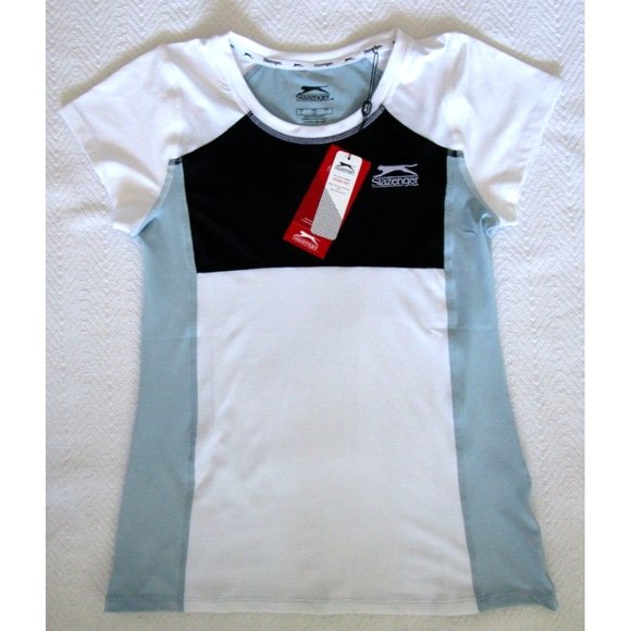 Slazenger Ladies' Sports Performance Top Large Light Blue/Black - New with Tags - Picture 4 of 10